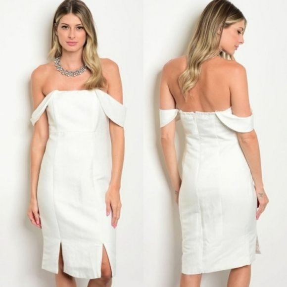 Dresses & Skirts - 💜OFF THE SHOULDER-Off White Dress--